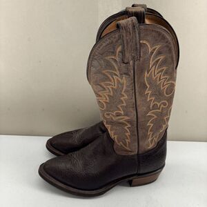 Tony Lama Conquistador Boots Men US 8.5 D Shoulder Leather Western Boots